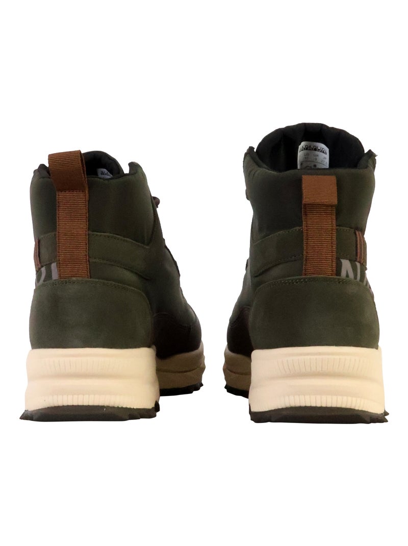 Basket Montante Cuir Napapijri Vortec Vert - Kiabi