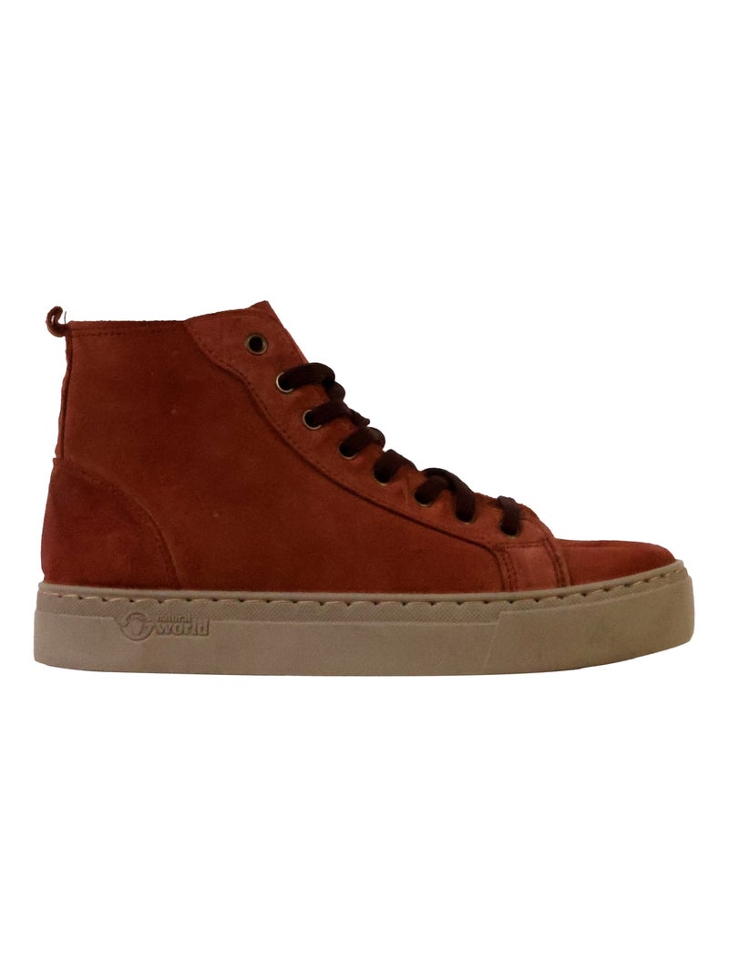 Basket Montante Cuir Natural World Blanc - Kiabi