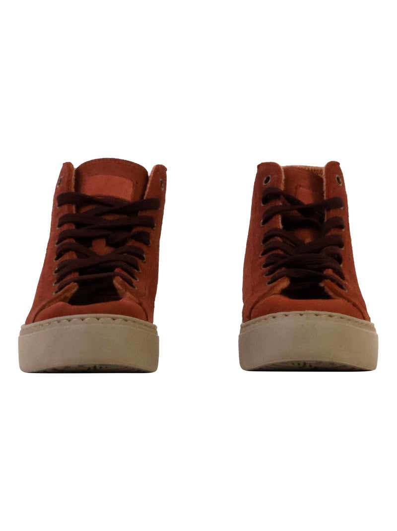 Basket Montante Cuir Natural World Blanc - Kiabi