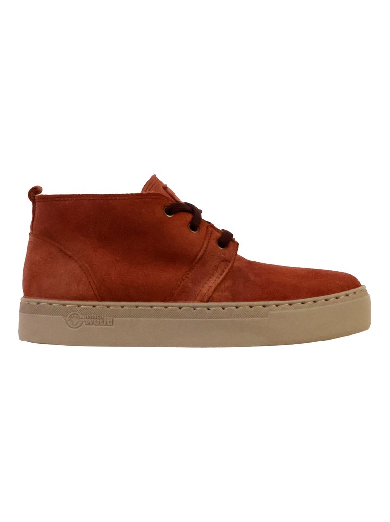 Basket Montante Cuir Natural World Blanc - Kiabi