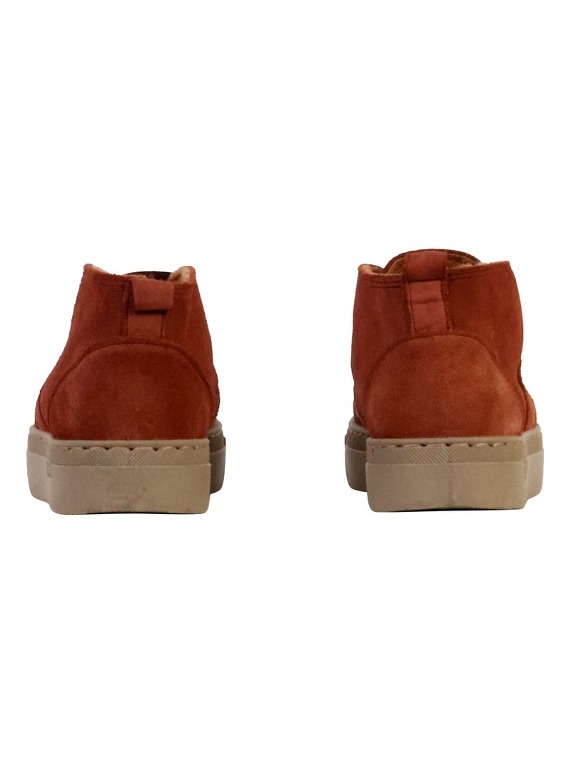 Basket Montante Cuir Natural World Blanc - Kiabi