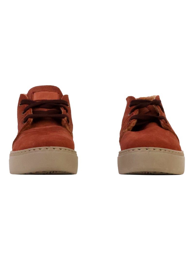Basket Montante Cuir Natural World Blanc - Kiabi