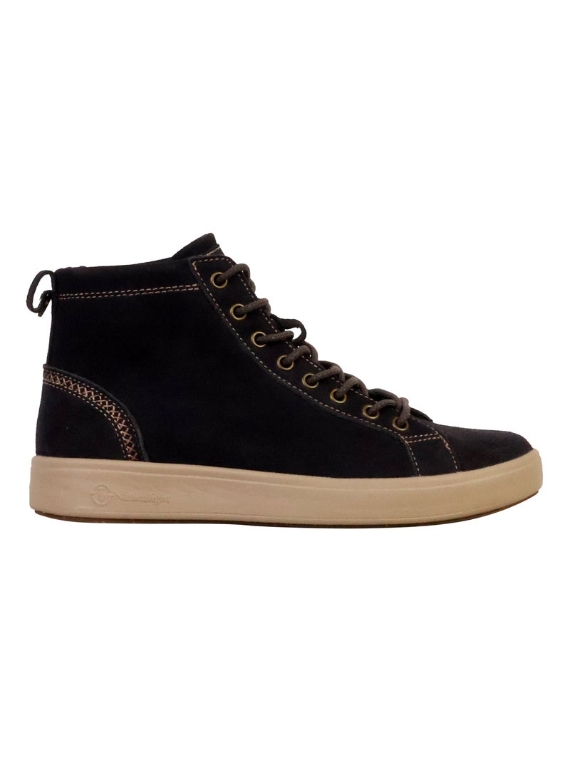 Basket Montante Cuir Natural World Bleu marine - Kiabi