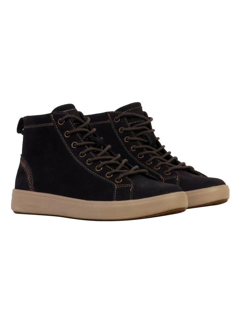 Basket Montante Cuir Natural World Bleu marine - Kiabi