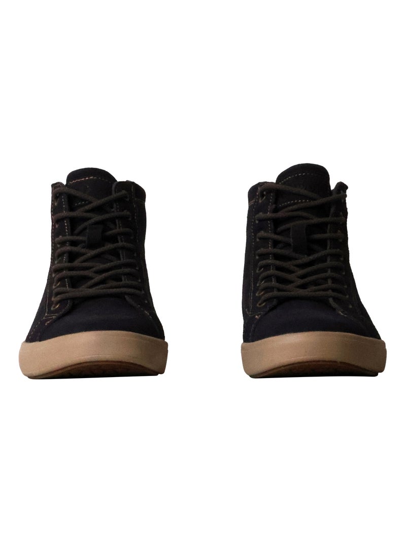 Basket Montante Cuir Natural World Bleu marine - Kiabi