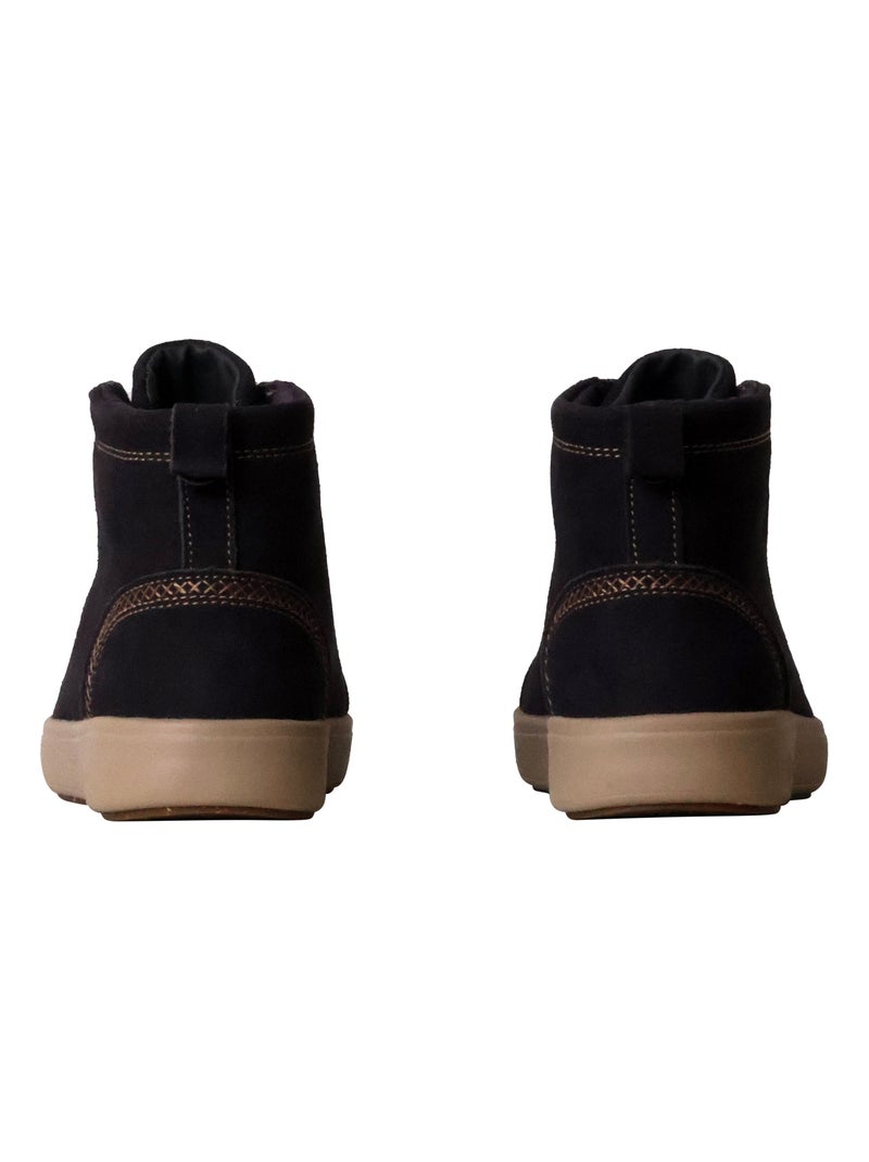 Basket Montante Cuir Natural World Bleu marine - Kiabi