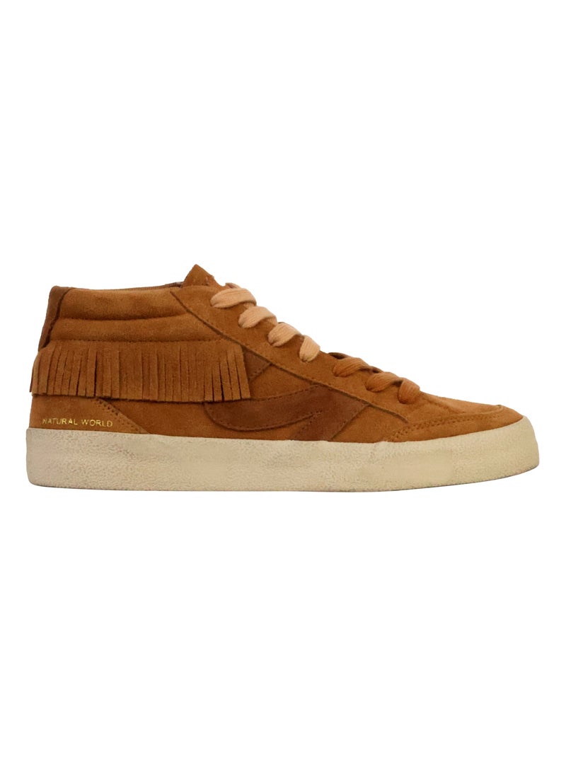 Basket Montante Cuir Natural World Camel - Kiabi