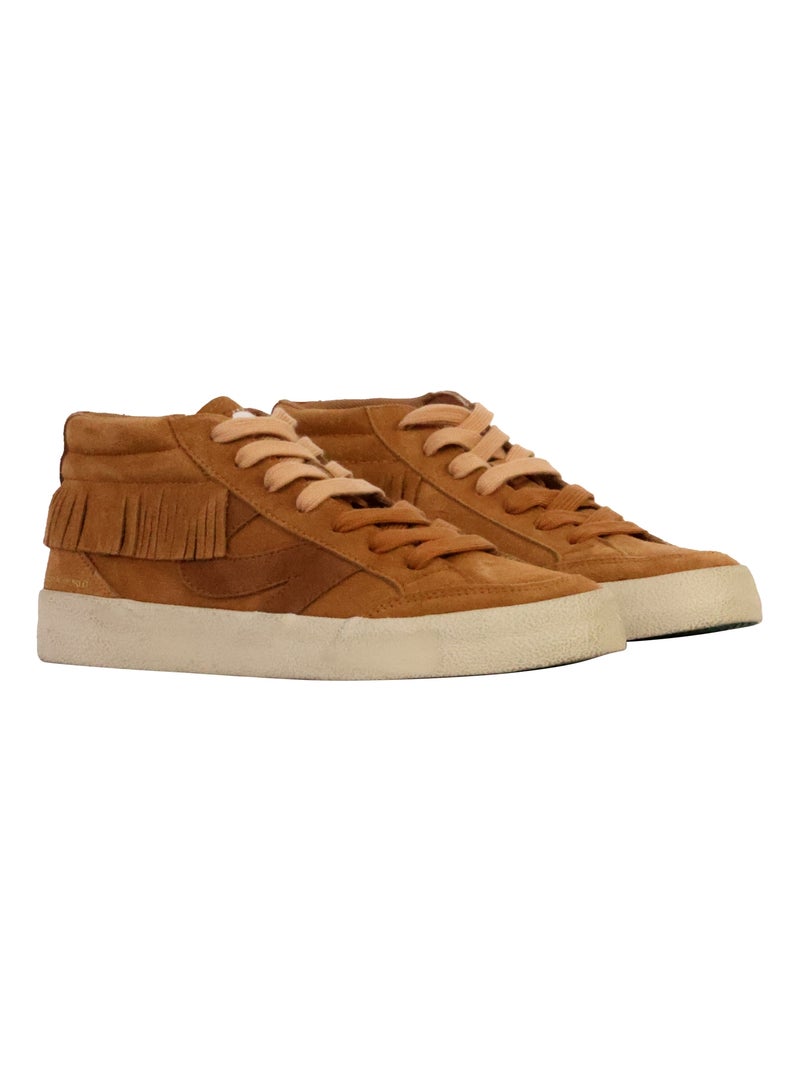 Basket Montante Cuir Natural World Camel - Kiabi