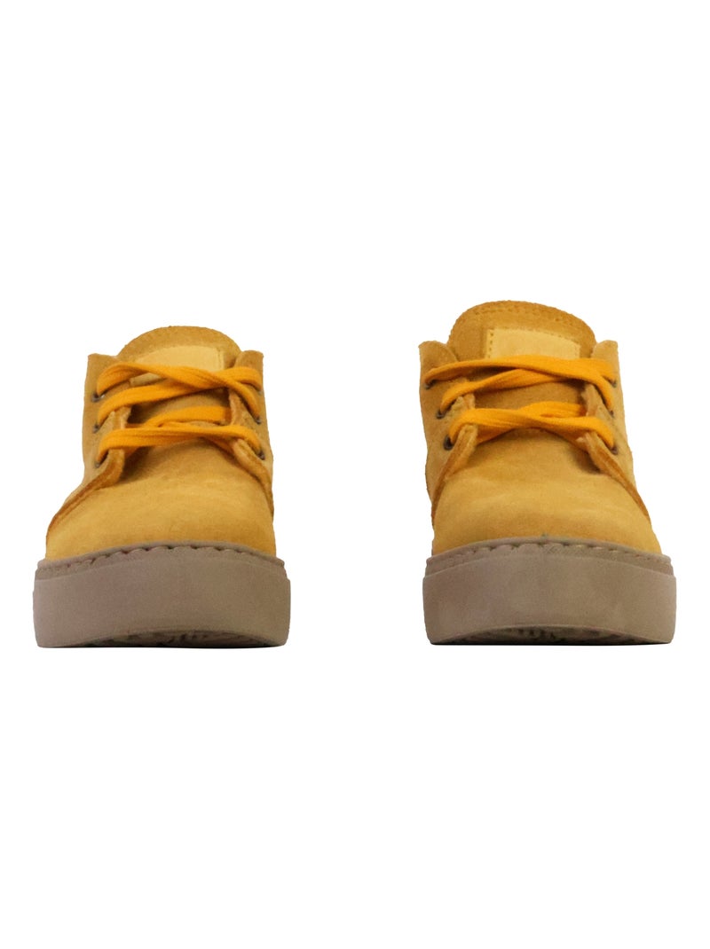 Basket Montante Cuir Natural World Jaune - Kiabi