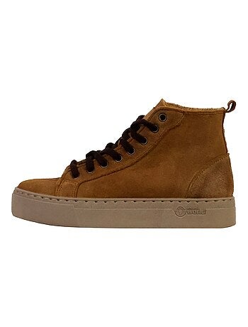 Basket Montante Cuir Natural World