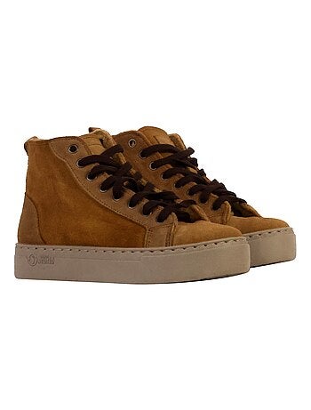 Basket Montante Cuir Natural World