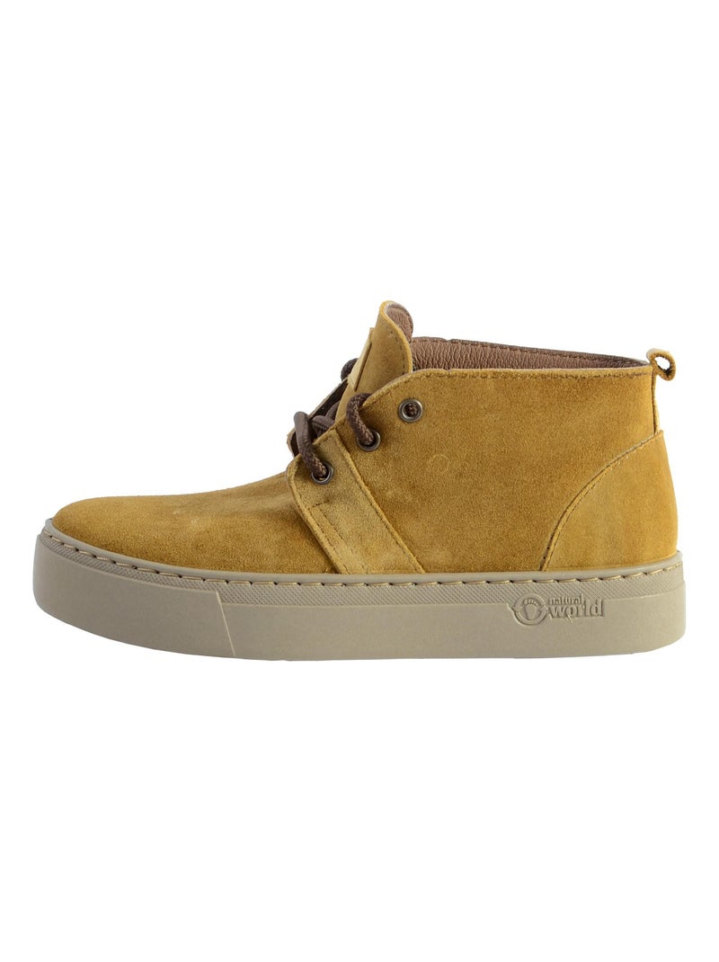 Basket Montante Cuir Natural World Safari Doré/or - Kiabi