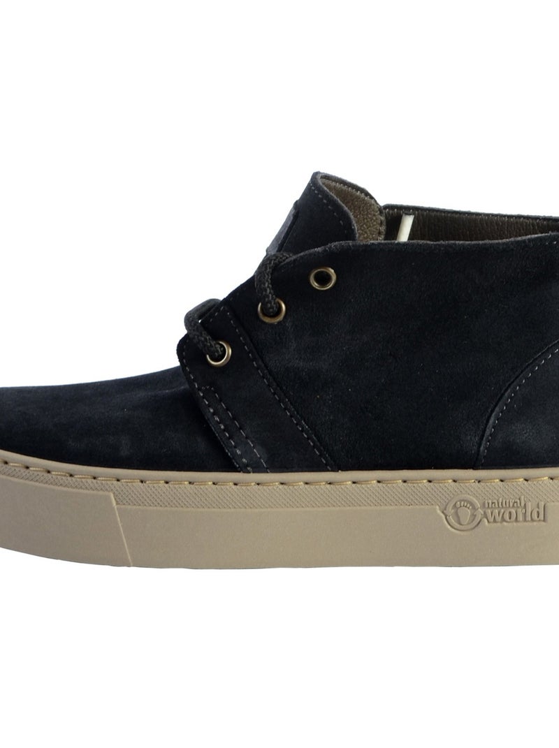 Basket Montante Cuir Natural World Safari Noir - Kiabi