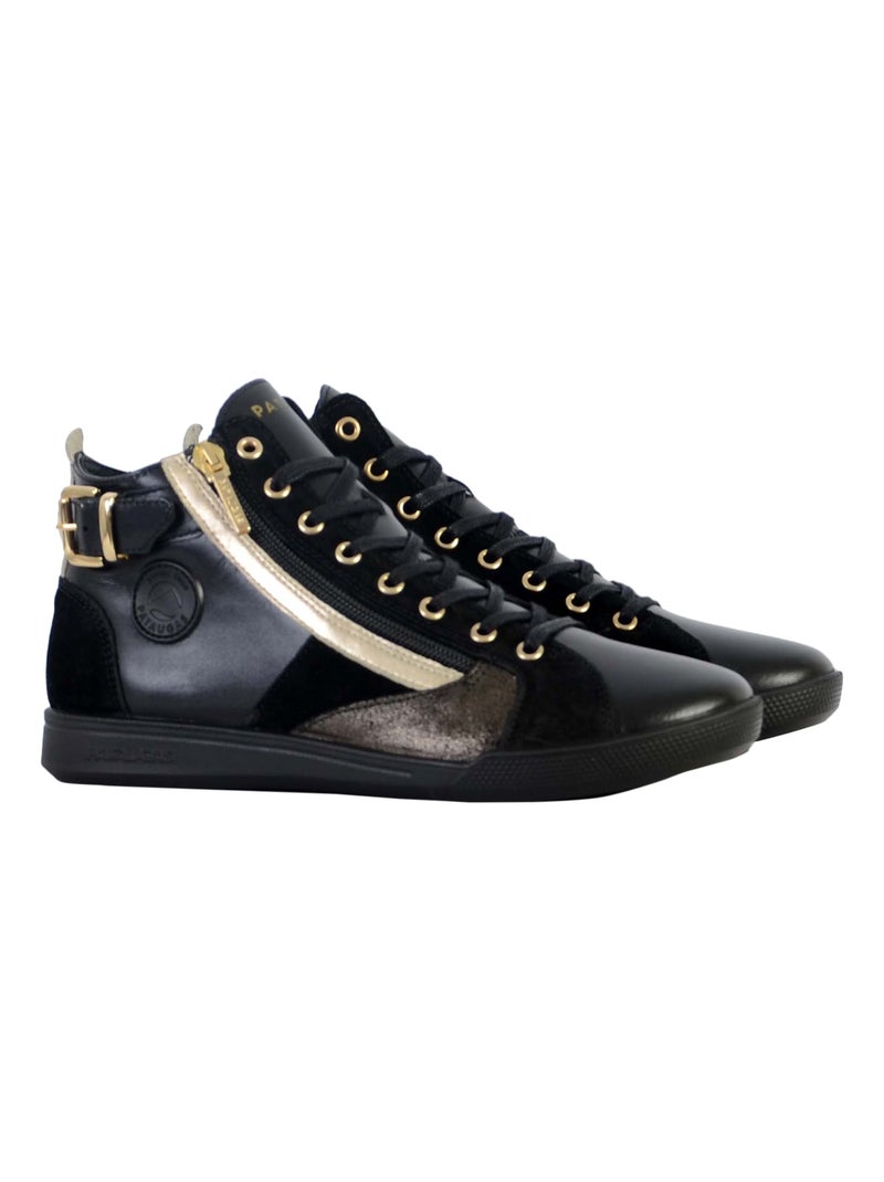 Basket Montante Cuir Pataugas Palme Noir - Kiabi
