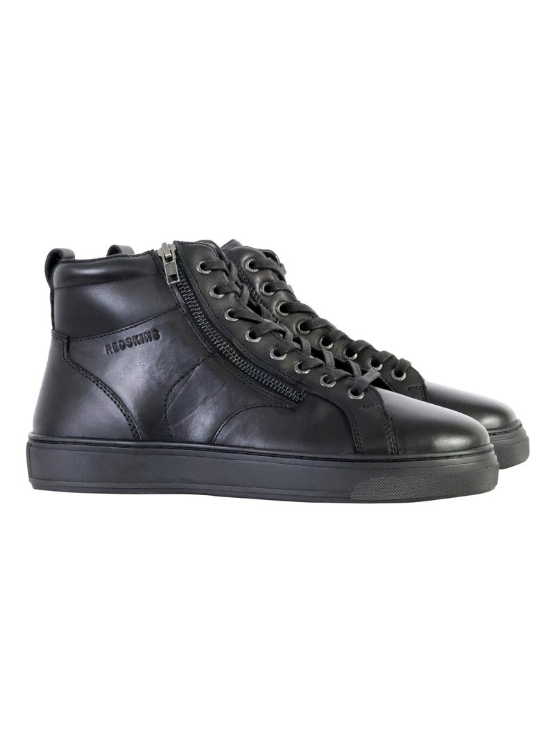 Basket Montante Cuir Redskins Bille Noir - Kiabi