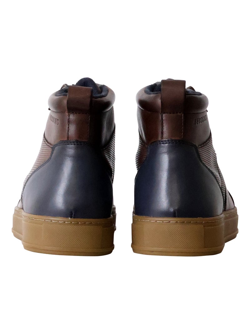 Basket Montante Cuir Redskins Billon Marron - Kiabi