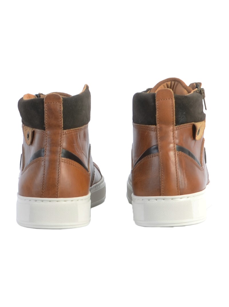 Basket Montante Cuir Redskins Hopeso Marron - Kiabi