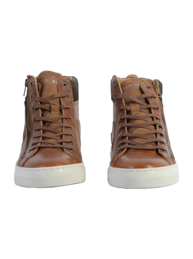 Basket Montante Cuir Redskins Hopeso Marron - Kiabi