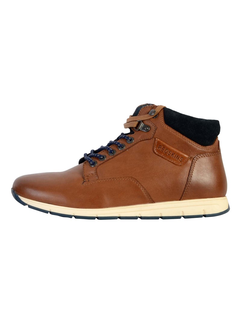 Basket Montante Cuir Redskins Sadily Marron - Kiabi