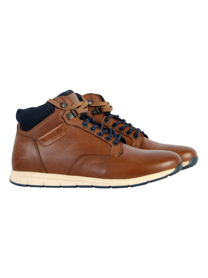 Basket Montante Cuir Redskins Sadily Marron - Kiabi