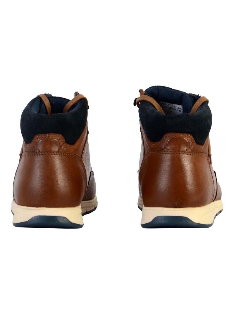 Basket Montante Cuir Redskins Sadily Marron - Kiabi