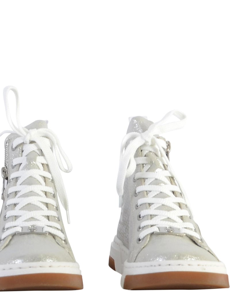 Basket Montante Cuir Rieker Aleria Gris - Kiabi