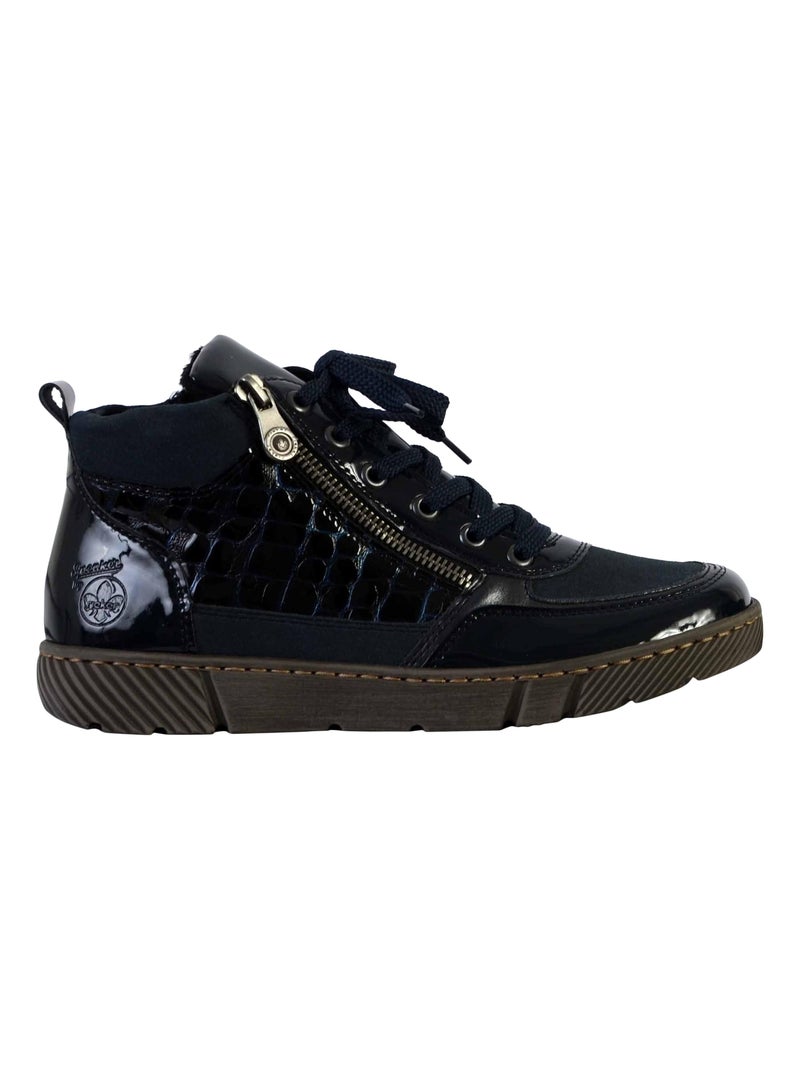 Basket Montante Cuir Rieker Lagro Bleu - Kiabi