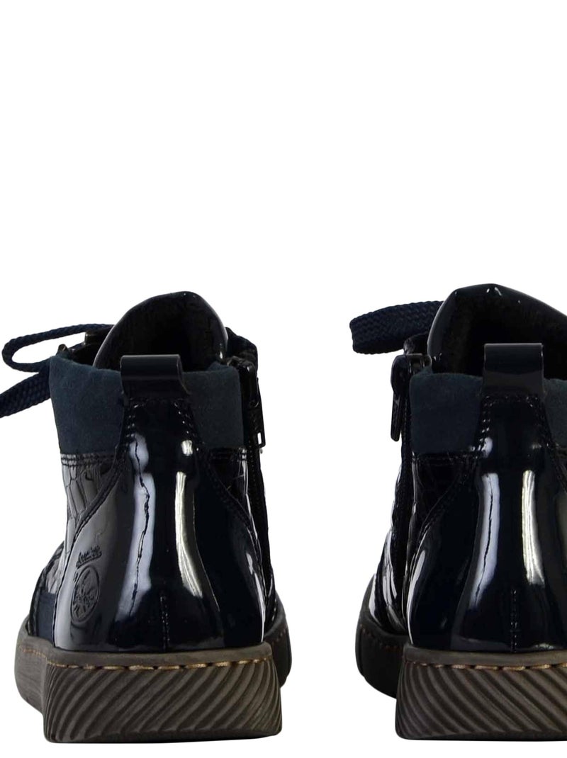 Basket Montante Cuir Rieker Lagro Bleu - Kiabi