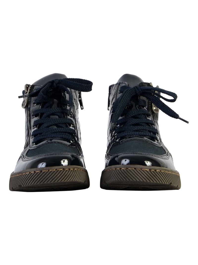 Basket Montante Cuir Rieker Lagro Bleu - Kiabi