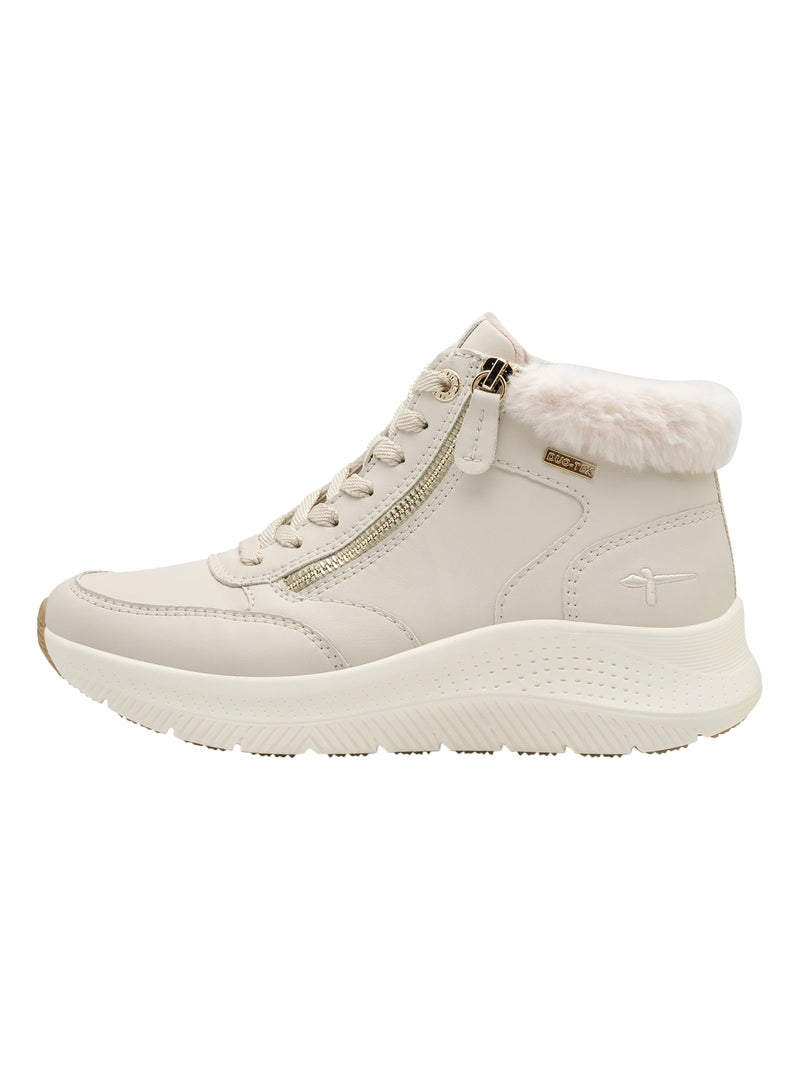 Basket Montante Cuir Tamaris Comfort Ivoire - Kiabi