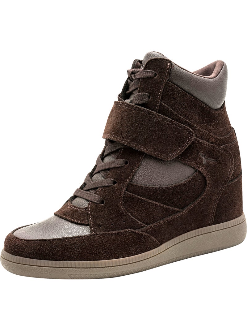 Basket montante cuir tamaris Marron - Kiabi