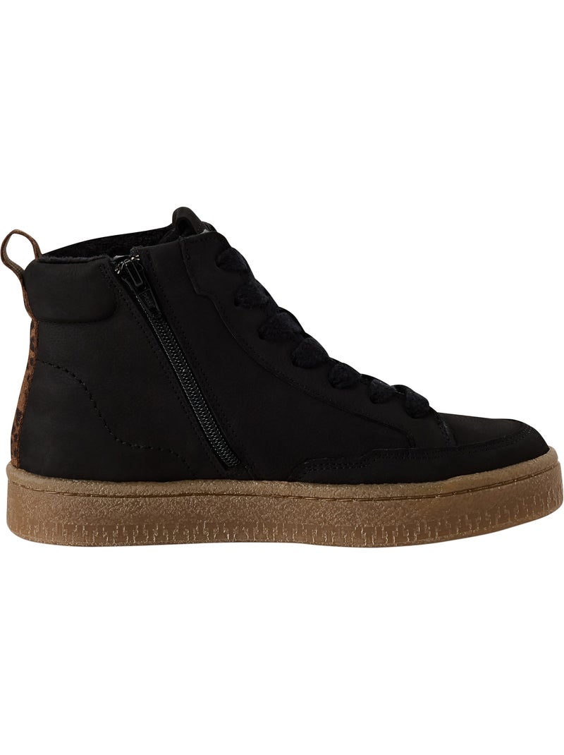 Basket montante cuir tamaris Noir - Kiabi