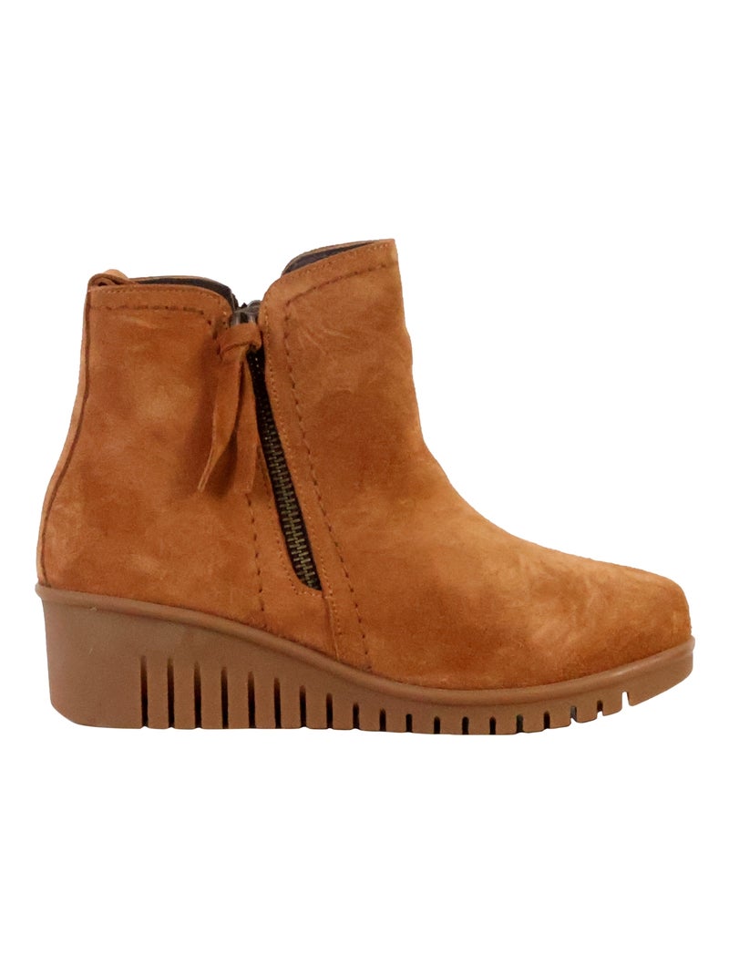 Basket Montante Cuir The Divine Factory Alénoa Camel - Kiabi