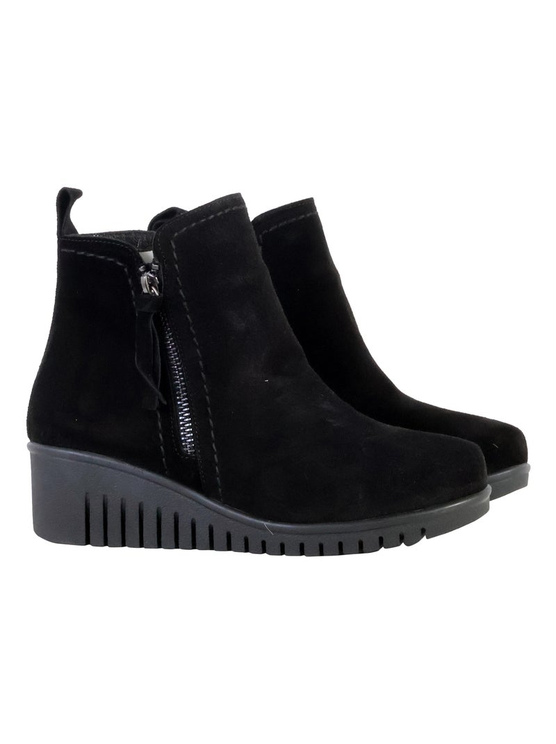 Basket Montante Cuir The Divine Factory Alénoa Noir - Kiabi