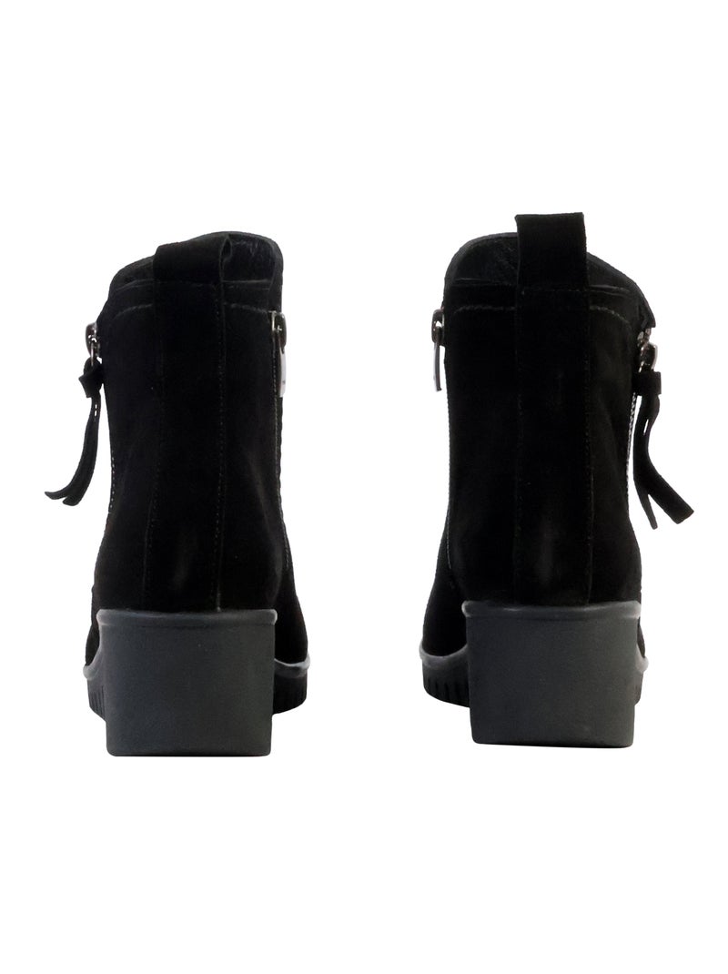 Basket Montante Cuir The Divine Factory Alénoa Noir - Kiabi
