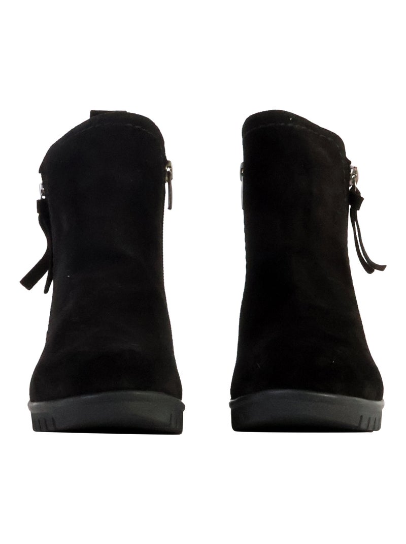 Basket Montante Cuir The Divine Factory Alénoa Noir - Kiabi