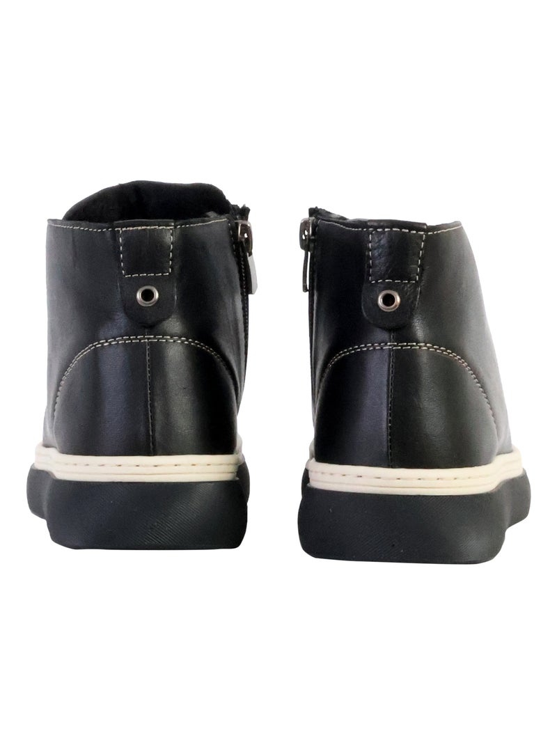Basket Montante Cuir The Divine Factory Alénoa Noir - Kiabi