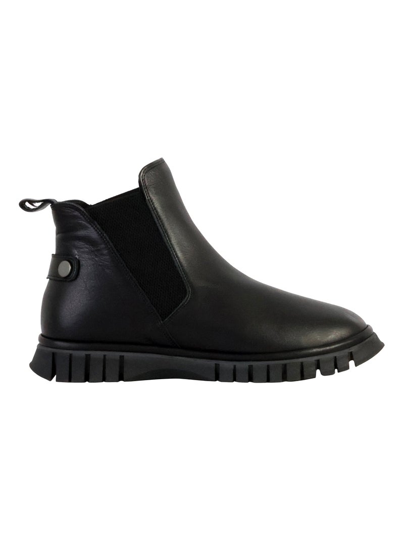 Basket Montante Cuir The Divine Factory Alénoa Noir - Kiabi