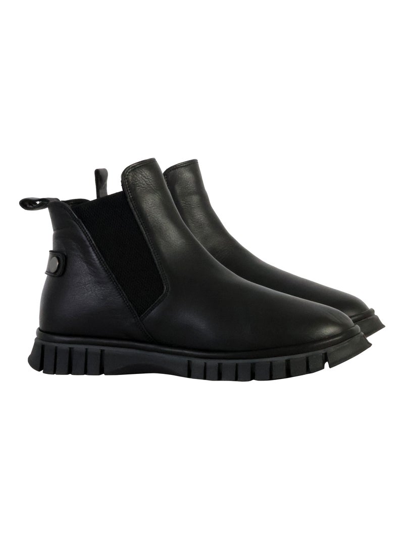 Basket Montante Cuir The Divine Factory Alénoa Noir - Kiabi