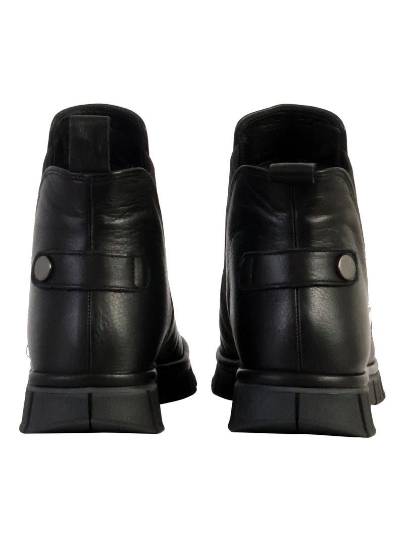 Basket Montante Cuir The Divine Factory Alénoa Noir - Kiabi