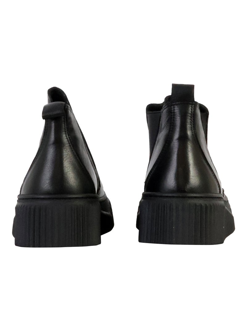 Basket Montante Cuir The Divine Factory Alénoa Noir - Kiabi