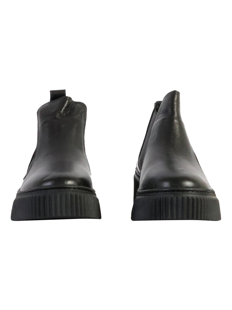 Basket Montante Cuir The Divine Factory Alénoa Noir - Kiabi