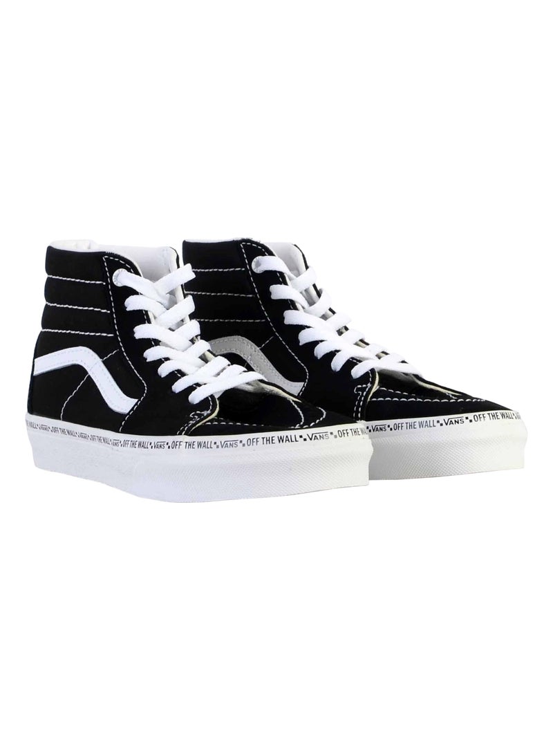 Basket Montante Cuir Vans Enfant Sk8-Hi Noir - Kiabi