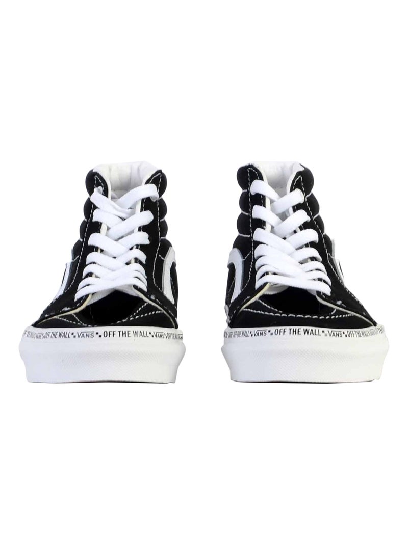Basket Montante Cuir Vans Enfant Sk8-Hi Noir - Kiabi