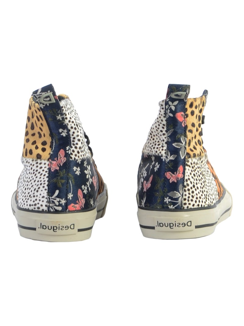 Basket Montante Desigual Beta Animal Print Beige - Kiabi