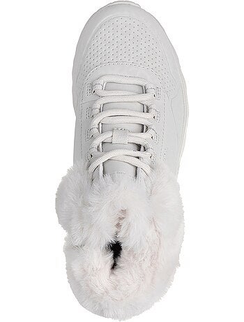 Basket montante enfant à lacets skechers uno lite cozy leopard