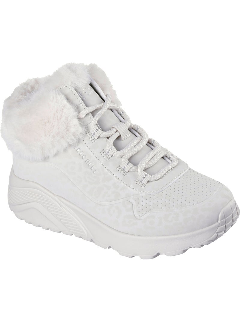 Basket montante enfant à lacets skechers uno lite cozy leopard Marron - Kiabi