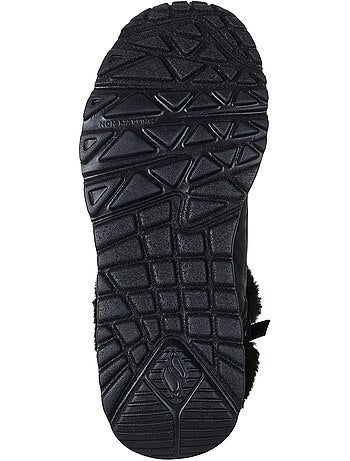 Basket montante enfant à lacets skechers uno lite cozy leopard