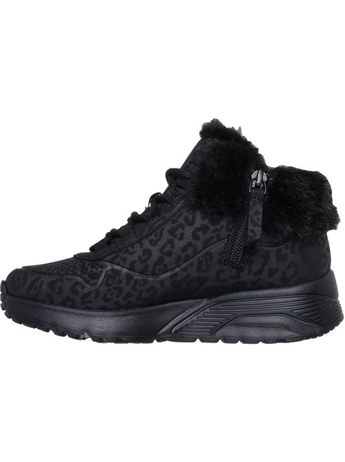 Basket montante enfant à lacets skechers uno lite cozy leopard - Kiabi Basket montante enfant à lacets skechers uno lite cozy leopard - Kiabi