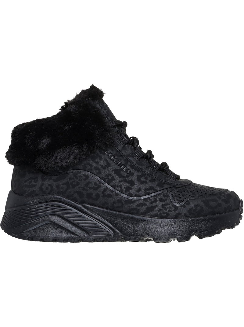 Basket montante enfant à lacets skechers uno lite cozy leopard Noir - Kiabi